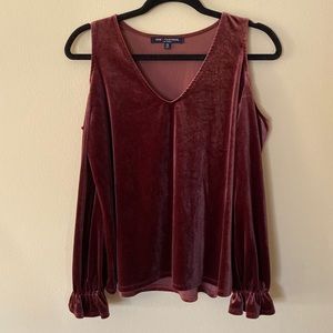 Velvet, No-Shoulder Long Sleeve